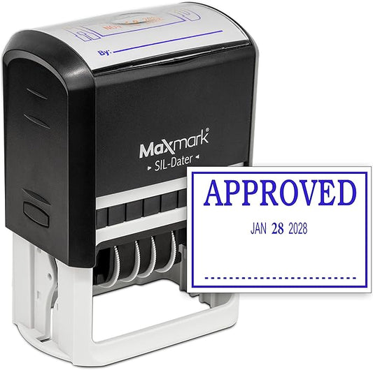 MaxMark Large Self-Inking Rubber Date Office Stamp by Maxmark