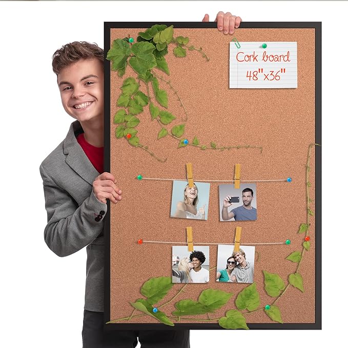 Board2by Cork Board Bulletin Board 36 x 48, Office Board - Image 3