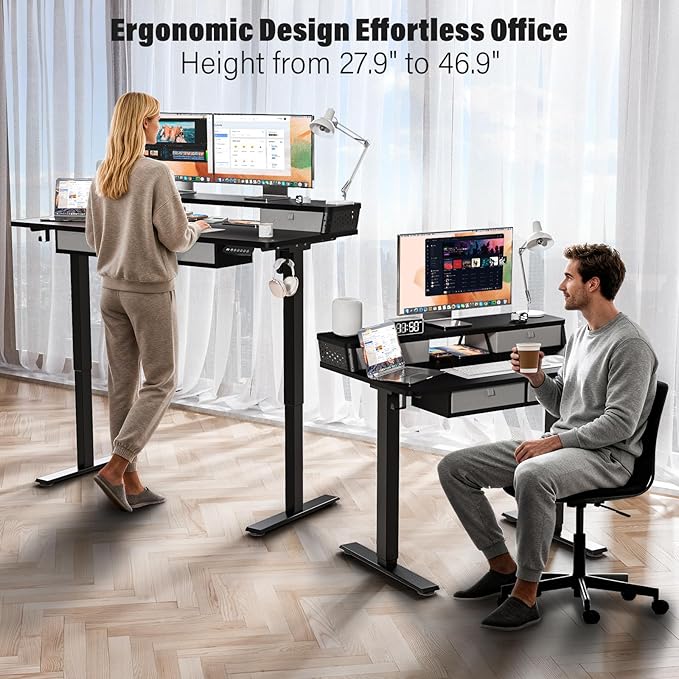 Kingant 48 x 24 Inch Electric Standing Desk - Image 3