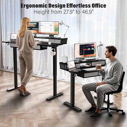 Kingant 48 x 24 Inch Electric Standing Desk - Image 3