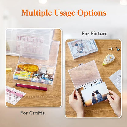 Lifewit 4x6 Photo Storage Box, Plastic Craft Storage Box - Image 8