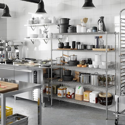 Regal Altair 18" Deep x 54" Wide x 64" Height Wire Shelving Kit | 5-Tier | NSF - Image 6