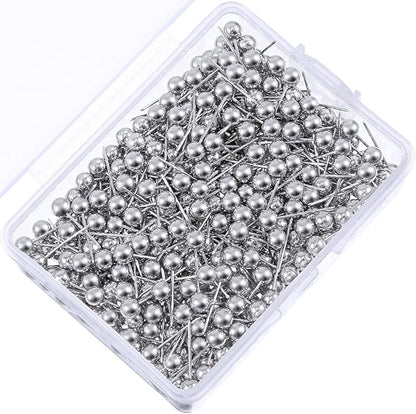 WILLBOND 500 Pack Map Push Pins Map Tacks Small Round Head Push Pins Thumb Tacks by Willbond+Technology+Limited
