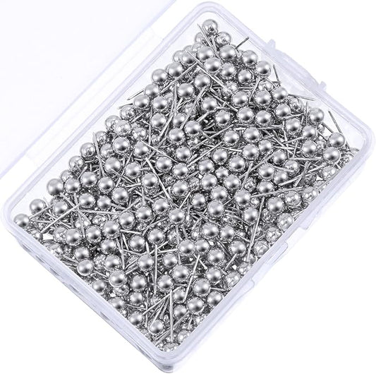 WILLBOND 500 Pack Map Push Pins Map Tacks Small Round Head Push Pins Thumb Tacks by Willbond+Technology+Limited