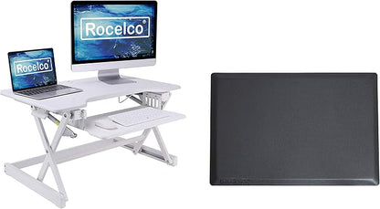 Rocelco 32" Height Adjustable Standing Desk Converter BUNDLE by Rocelco