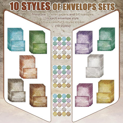 TaoBary 160 Pcs Stationery Paper Set 50 Double Sided Stationery Papers - Image 4