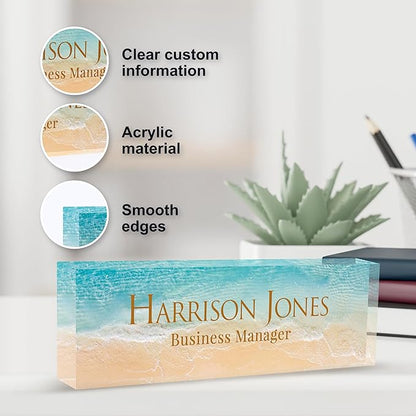 Personalized Name Plate for Desk, Custom Desk Name Plate, Acrylic Name Plate - Image 3