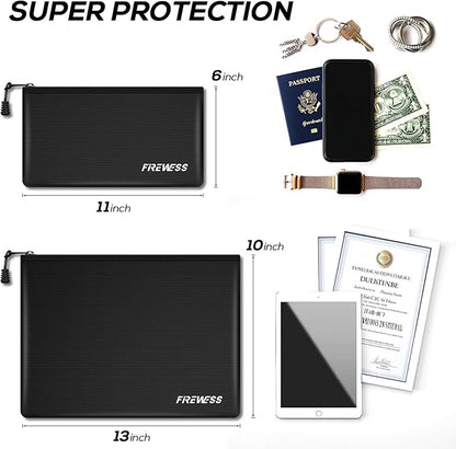 Fireproof Document Bag -2 Pack 13.4"x10" and 11"x6" Non-itchy Fireproof Money - Image 4