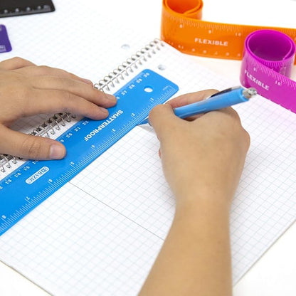 BAZIC Products Shatterproof Flexible Ruler 12", Inches Centimeter Metric - Image 2