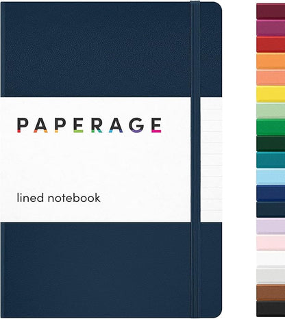 PAPERAGE Lined Journal Notebook, 160 Pages, Medium 5.6 in x 8 in by PAPERAGE