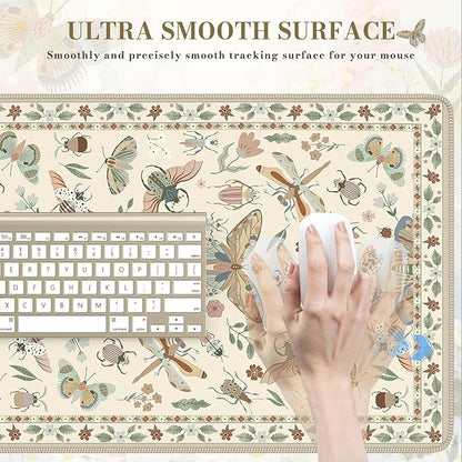 iCasso Beige Large Mouse Pad, Desk Matt - Image 3