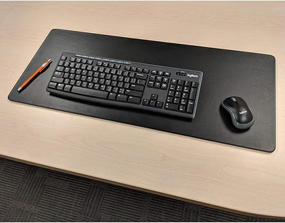 Black Leather 30" x 12.5" Keyboard/Mouse Desk Mat - Image 9