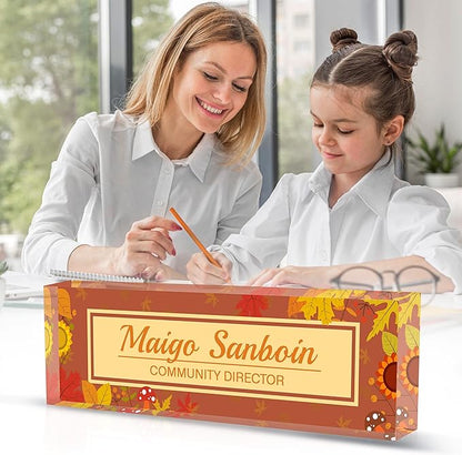 Personalized Name Plate for Desk Custom Acrylic Desk Name Plate Custom Employee - Image 3