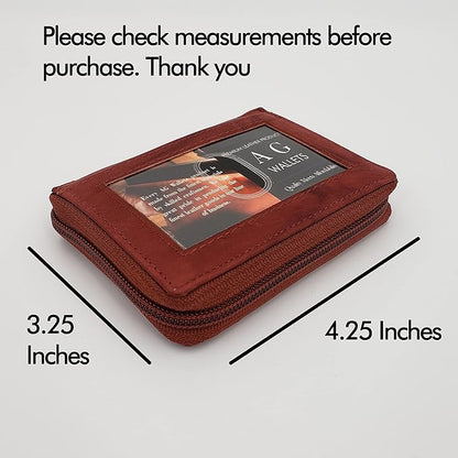 ag wallets Mens Zip Around Leather Wallet - Image 5
