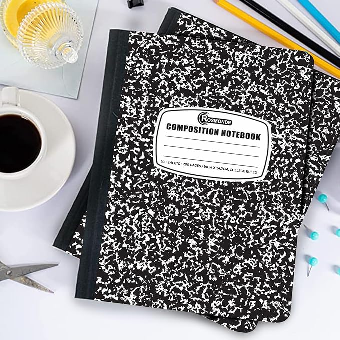 Rosmonde 12 Pack Composition Notebook College Ruled Bulk, 200 Pages, 9-3/4 x - Image 9