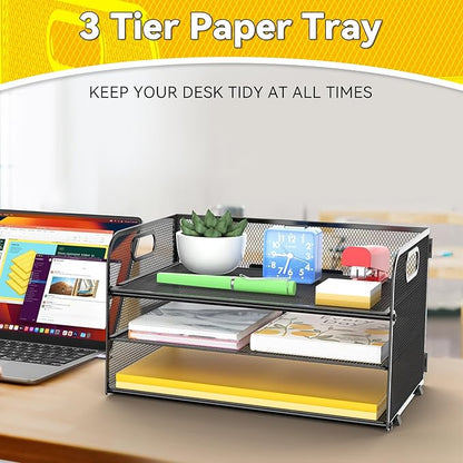 MINDEPOT 3-Tier Paper Letter Organizer Tray - Image 5