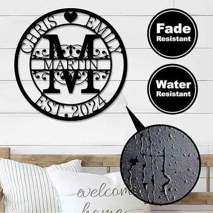Personalized Metal Name Signs, Split Letter Monogram Wall Decor, Custom Last - Image 7