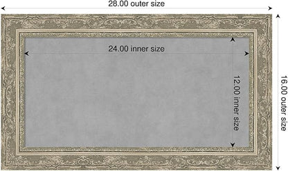 Amanti Art Silver Framed Magnetic Board 16x28 Small Vision Board - Image 2