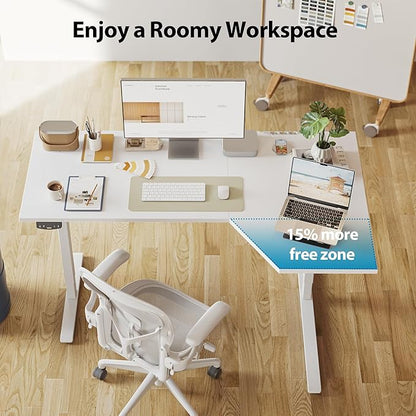 Agilestic Electric Standing Desk, L-Shaped 55 Inches Height Adjustable Desk - Image 8