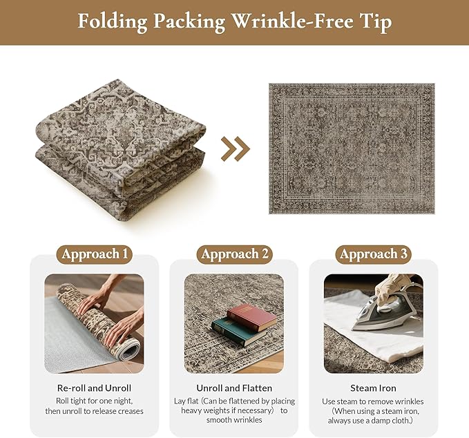 GENIMO 9x12 Area Rug Machine Washable Boho Rug - Image 9