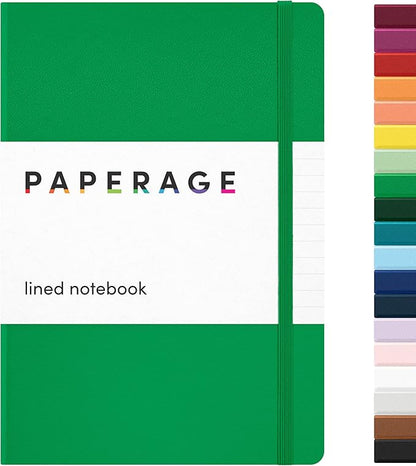 PAPERAGE Lined Journal Notebook, 160 Pages, Medium 5.6 in x 8 in by PAPERAGE