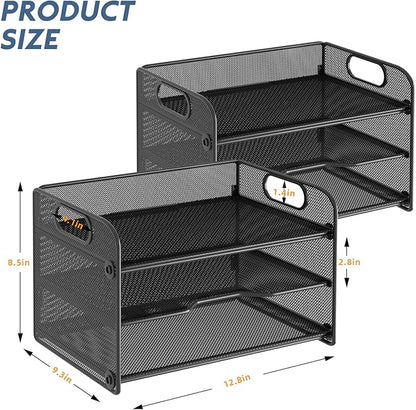 samstar 2 Pack 3 Tier Letter Tray Paper Organizer - Image 6