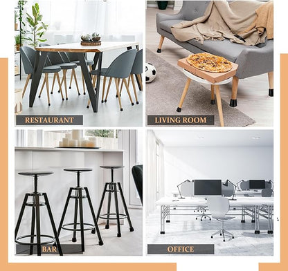 VOCOMO 1" Round Rubber Chair Leg Tips Caps, Chair Leg Floor Protectors - Image 4