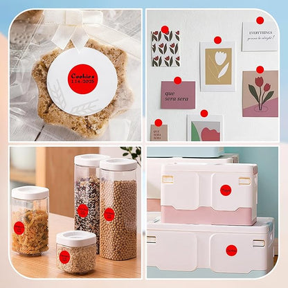 1 Inch Round Color Coding Labels, 1000 Dots Per Roll Red Color Coded Dot - Image 7
