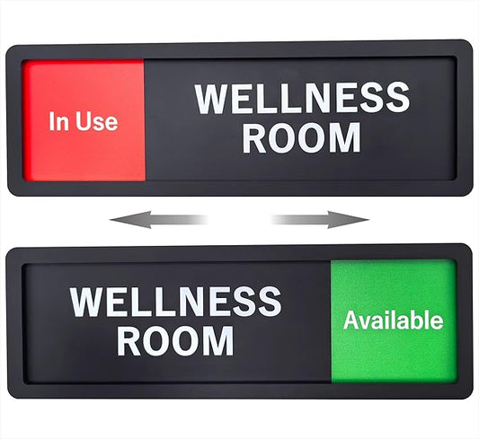 Wellness Room Sign – Privacy In Use / Available Slide Switch Sign, Premium by Unknown