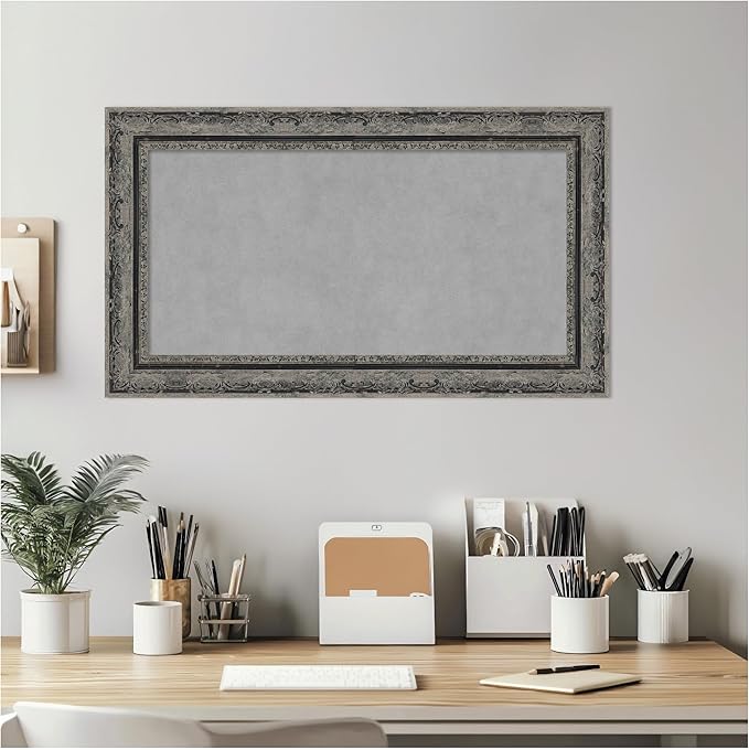 Amanti Art Black Framed Magnetic Board 16x28 Small Vision Board - Image 6