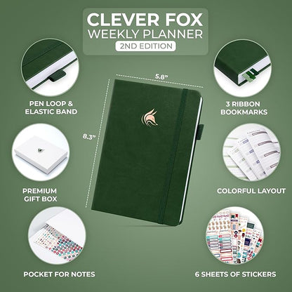 Clever Fox Planner 2nd Edition – Colorful Weekly & Monthly Goal Planner - Image 2