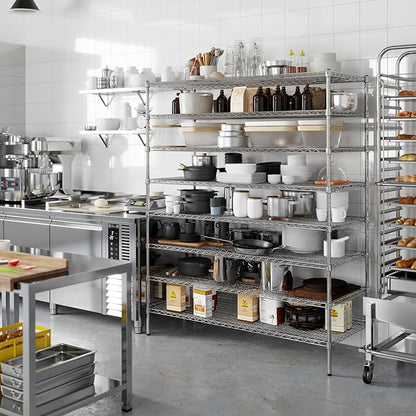 Regal Altair 24" Deep x 60" Wide x 74" Height Wire Shelving Kit | 8-Tier | NSF - Image 2