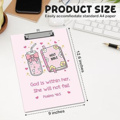 APIILVPQ Pink Clipboard, Bible Verse Clipboards - Image 2