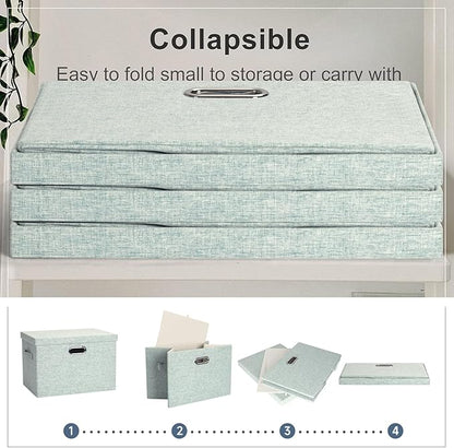 Graciadeco Large 17" 36 Quart Collapsible Stackable Storage Bins - Image 4