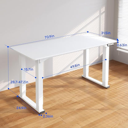FLEXISPOT E6Q 4 Legs Standing Desk 71 x 32 Inch Adjustable Height Desk - Image 3