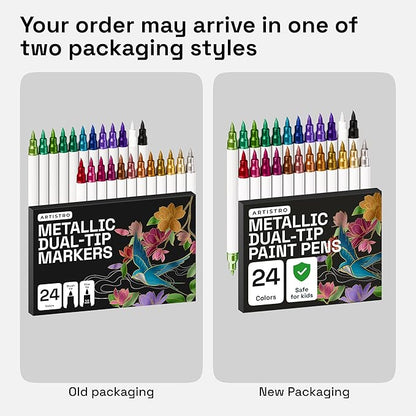 ARTISTRO 24 Metallic Acrylic Paint Markers - Image 10