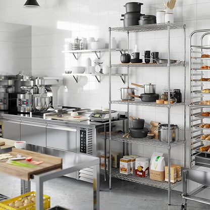 Regal Altair 18" Deep x 36" Wide x 86" Height Wire Shelving Kit | 5-Tier | NSF - Image 7