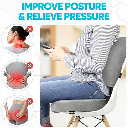 FORTEM Seat Cushion, Office Chair Cushion, Lumbar Support Pillow - Image 5