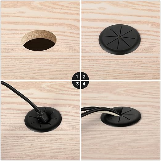 HYCC 10 Pack 2 Inch Flexible Desk Grommet, Organize Wires and Cables on Office - Image 5
