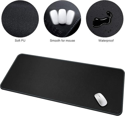 CENNBIE Leather Desk mat Protecter 47.2X19.6in Super Large, PU Leather Desk Mat - Image 2