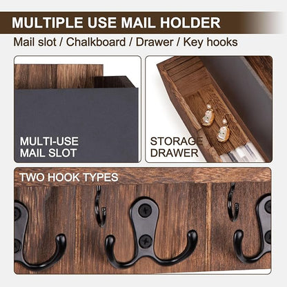 Lucundm Mail and Key Holder Wall Mount - Image 3