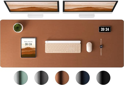 Aothia Leather Desk Pad Protector, Office Mat, Large Mouse Pad, Laptop Desk Pad by AothiaSimpleNaturalUnique