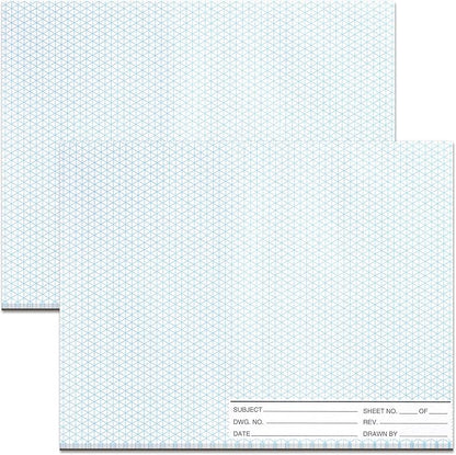 2 Pack 100 Sheets 8.5" x 11" Isometric Graph Paper Pad Landscape by gisgfim