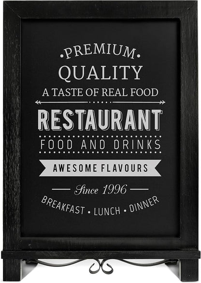 HBCY Creations Rustic Black Wooden Tabletop Chalkboard - Image 8