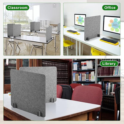 Kisston 6 Pack Acoustic Desk Divider Desk Partition 24 x 24" Stand Up - Image 6