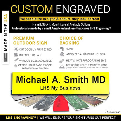 Personalized Name Plate with Choice of Mounting Holders - Image 2