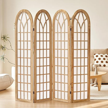 ALeesing Folding Room Divider Privacy Screen Freestanding 4-Panel Shoji Style by ALeesing