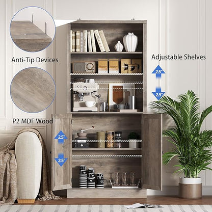 BORNOON 71.4" Tall Bookshelf - Image 5