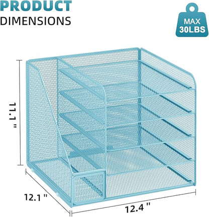 Marbrasse Desk Organizers and Accessories, 5-Tier Paper Letter Tray Organizer - Image 6