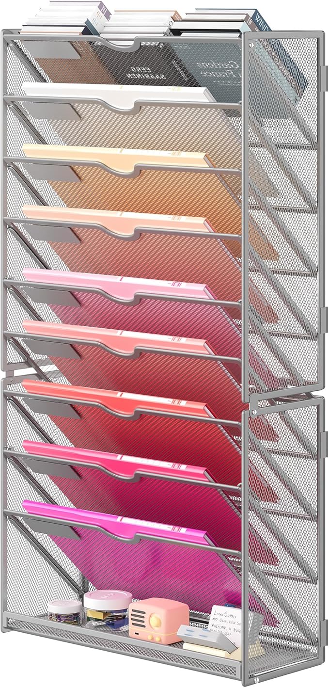 Lavatino 10-Tier Hanging Wall File Folders Organizer by Lavatino